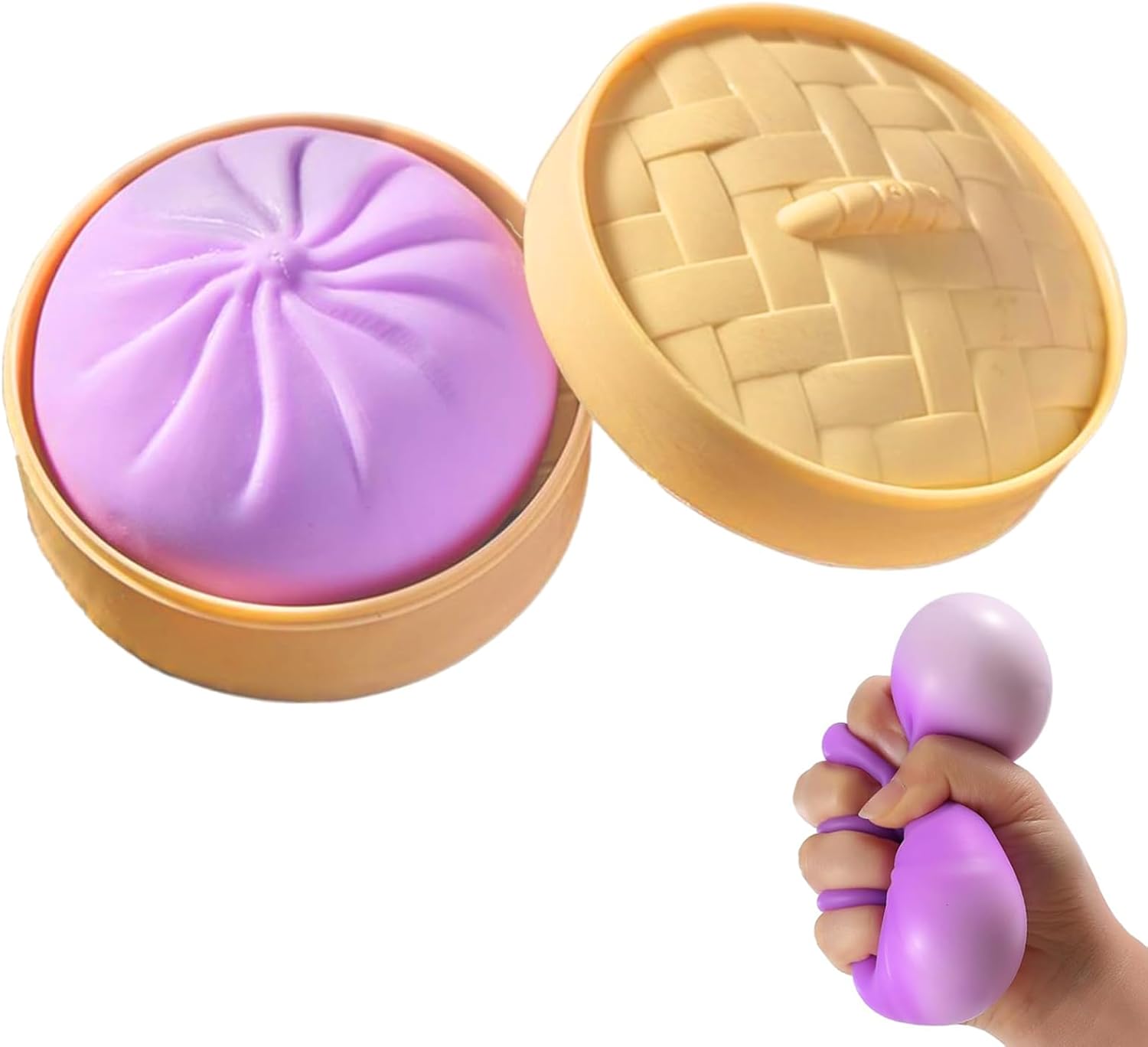 Rainbow Mystery Dumpling Squishy TPR Soft Squeeze Toy Blind Bag Fidget Toy for Party Favors