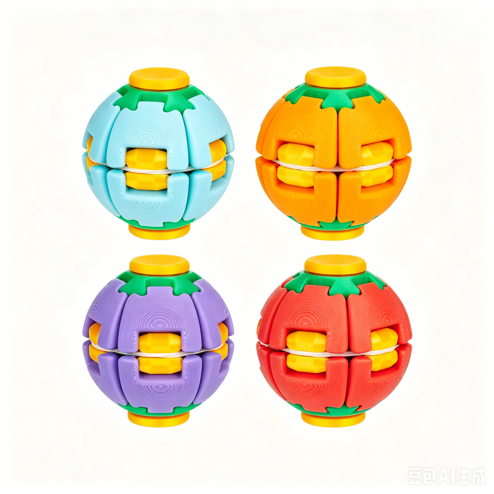 3D Printed Gear Ball Fidget Toy Pop Rotate Spin Stress Relief Sphere Anti-anxiety Desk Fidget Ball for Adults Kids